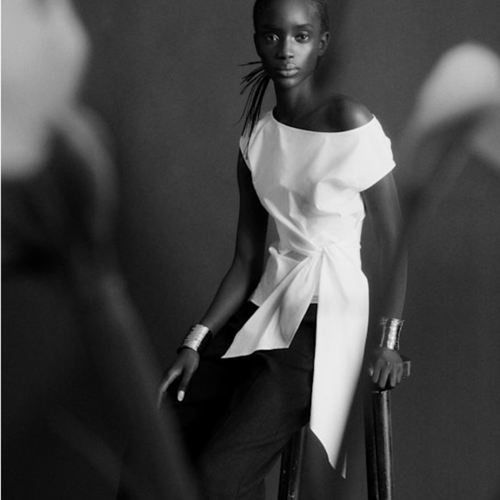 Sezane Lexa Editions Ecru White Top Blouse